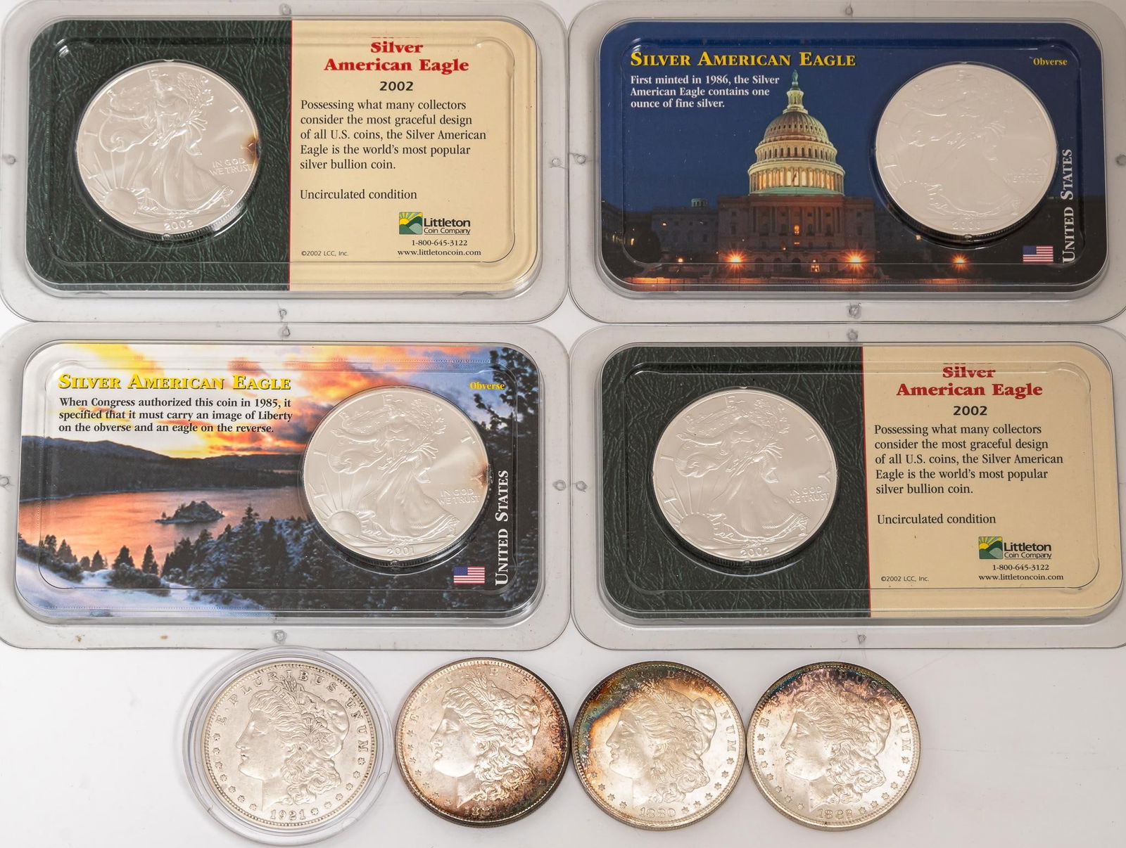 Nice Condition Morgan SIlver Dollars And Silver Oz Coins (1 of 8)