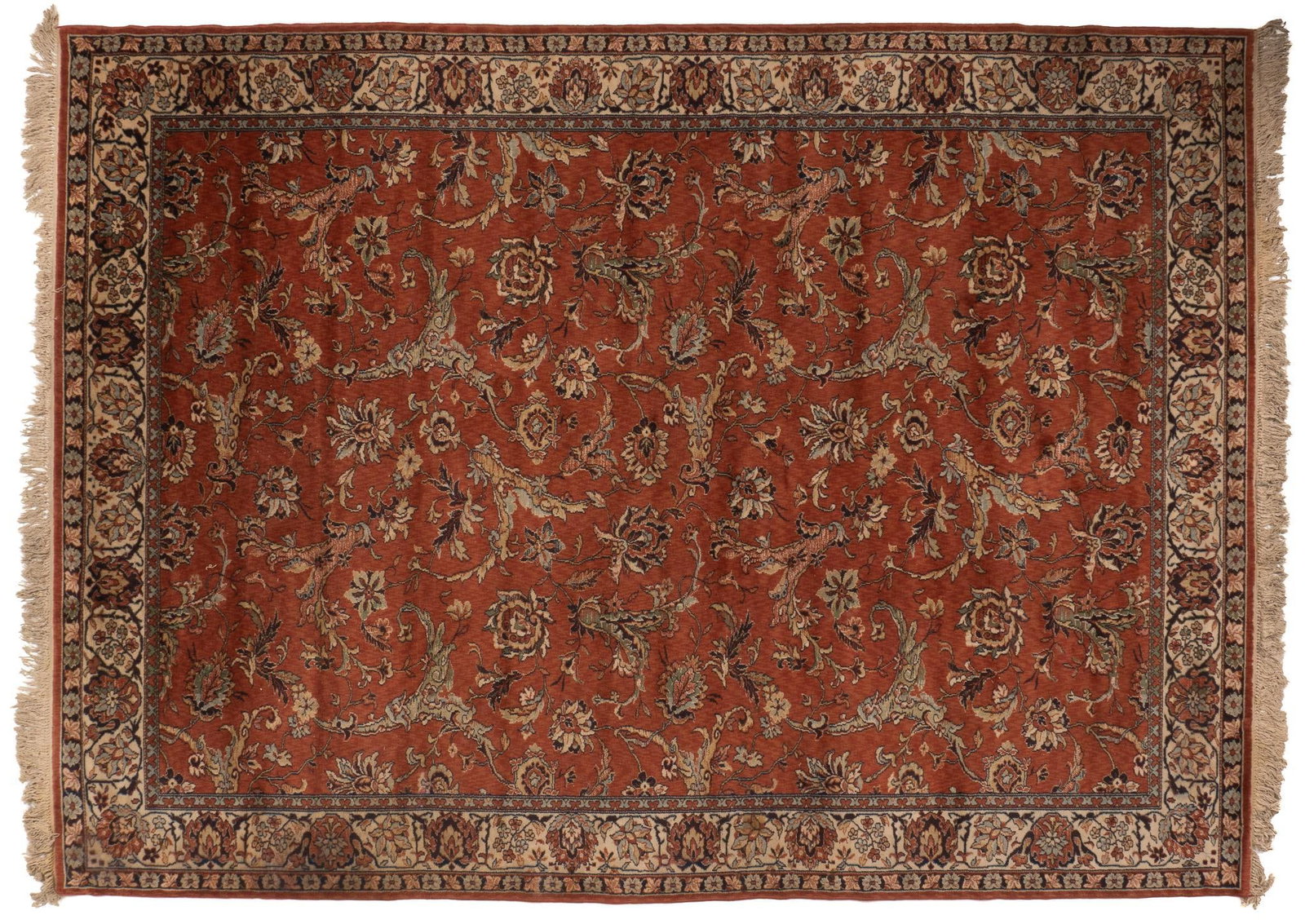 Handwoven Estate Rug, 11 ft. 7 in. x 8 ft. 1 in.: Handwoven estate rug 11 ft. 7 in. x 8 ft. 1 in. Shipping available for this lot through our partner 4CL; please request a shipping quote at shipping@vogtauction.com or 210-971-5750. You may also o