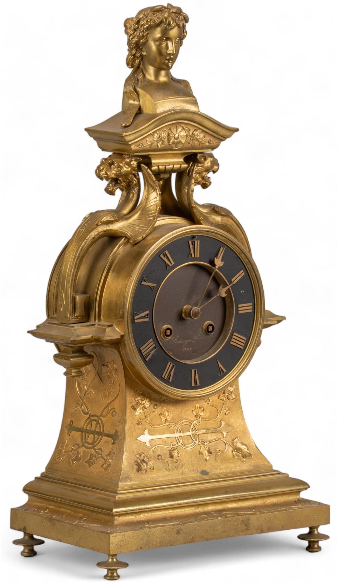 Vintage Raingo Feres (FRA) Brass Mantel Clock (1 of 10)