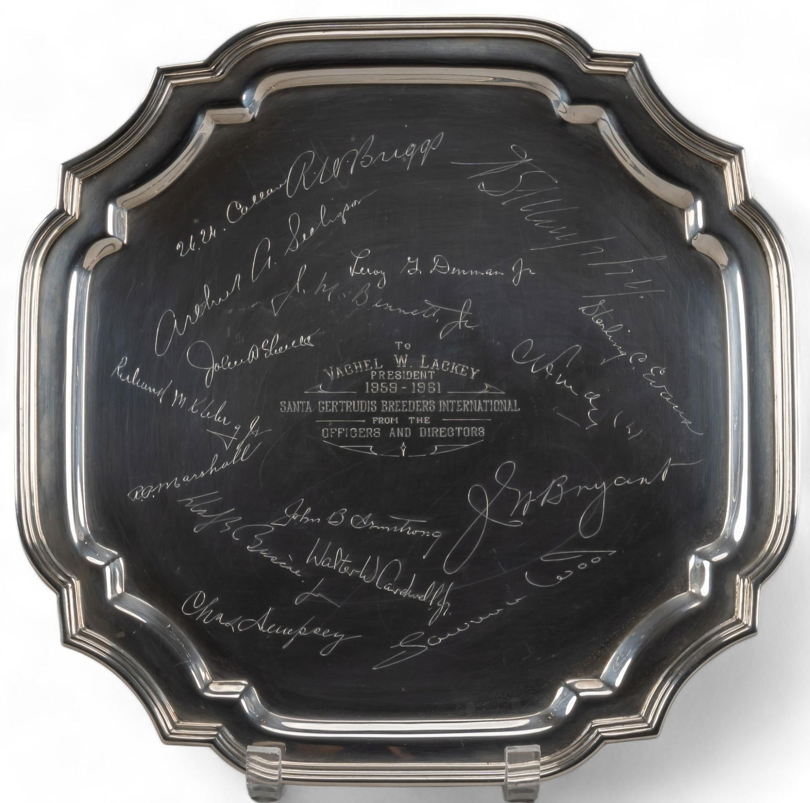 Vachel Lackey Sterling  Santa Gertrudis Cattle Breeders Commemorative Plate (1 of 14)