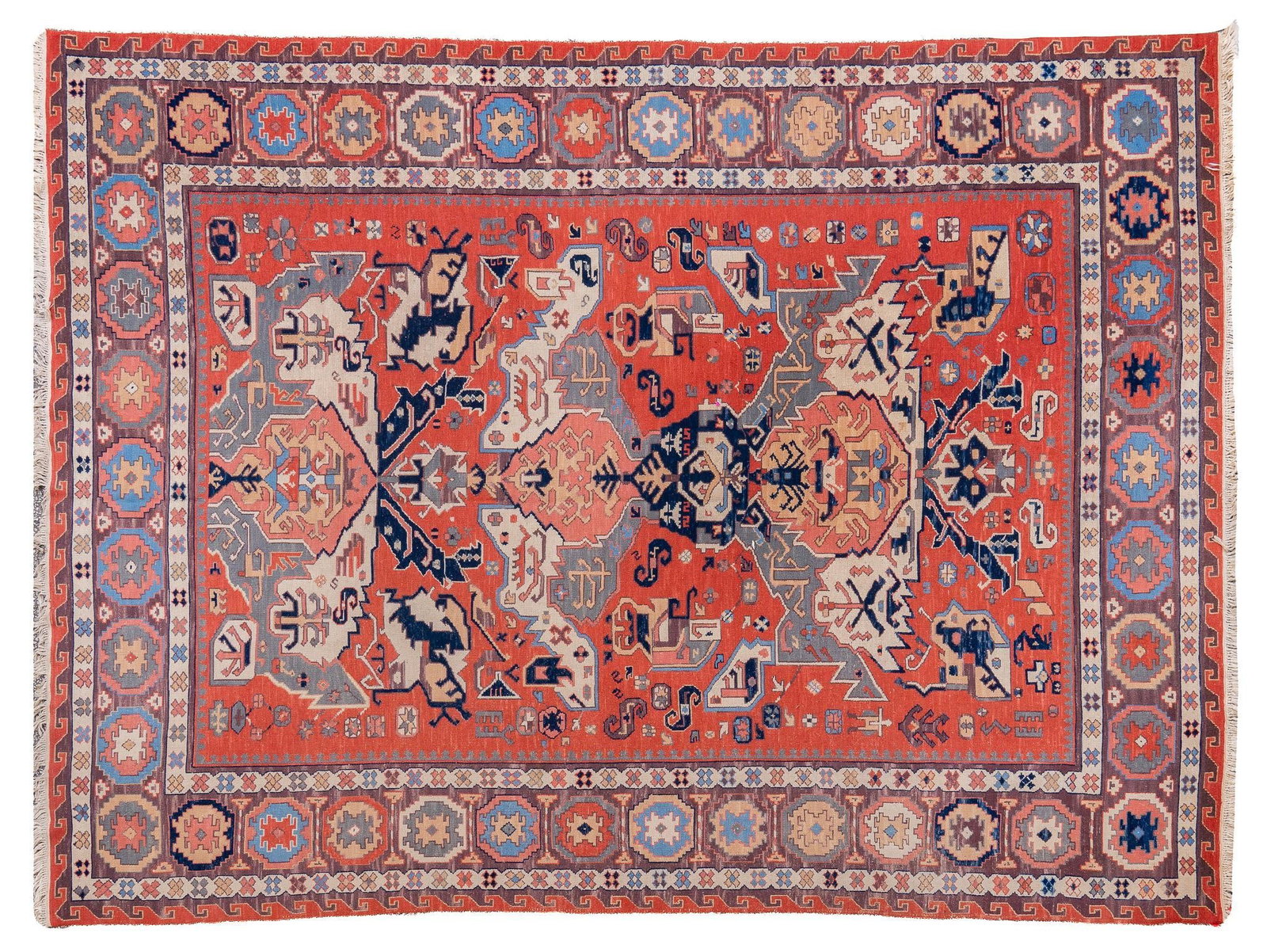 Handwoven Estate Rug, 12 ft. x 8 ft. 10 in.: Handwoven estate rug 12 ft. x 8 ft. 10 in. Shipping available for this lot through our partner 4CL; please request a shipping quote at shipping@vogtauction.com or 210-971-5750. You may also opt fo