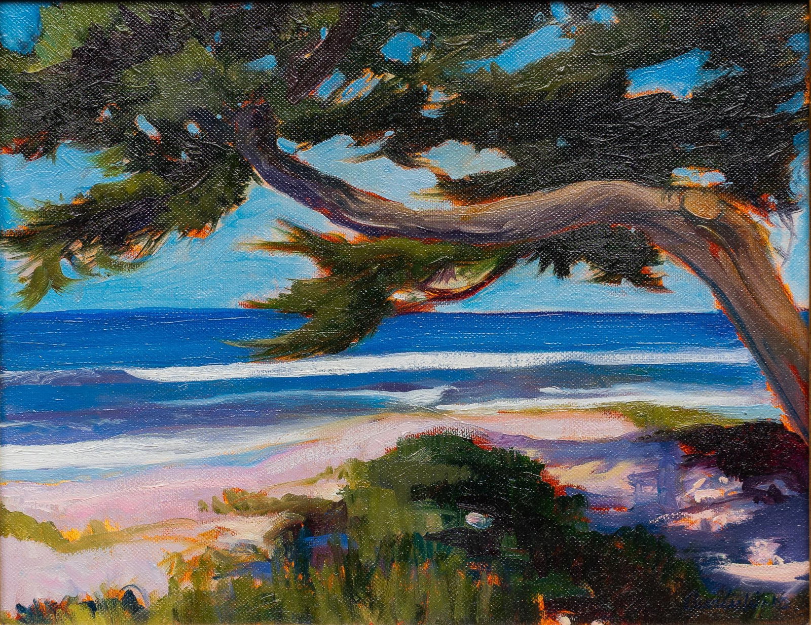 Curtis Wade, "Carpinteria, CA": Curtis Wade (Texas, 20th-21st C.), "Carpinteria, California", oil on canvas sight: 11 x 14 in. Provenance: Property from the personal home collection of Bob Mooney, a San Antonio, Texas art de