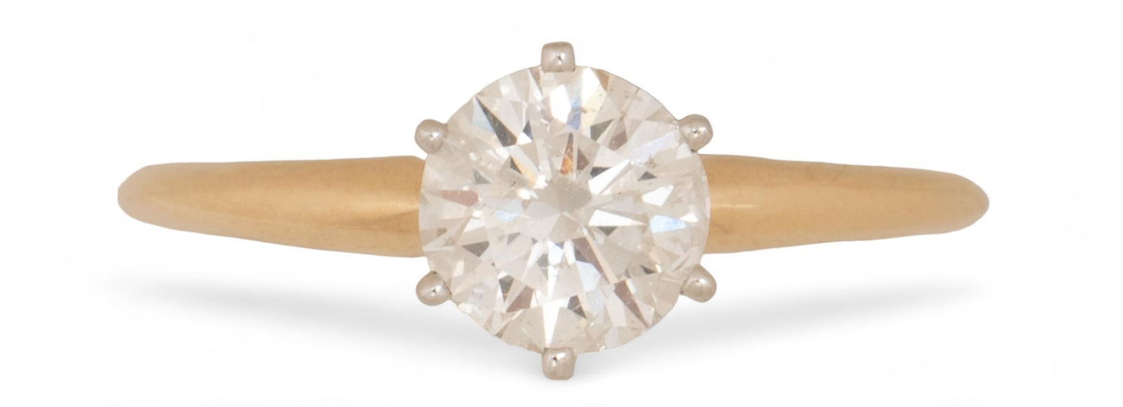 14K Yellow Gold Diamond Engagement Ring (1 of 5)