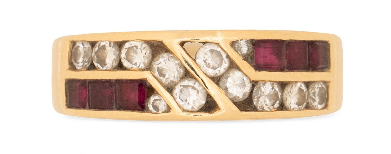 14K Gold Diamond and Ruby Ring (1 of 4)