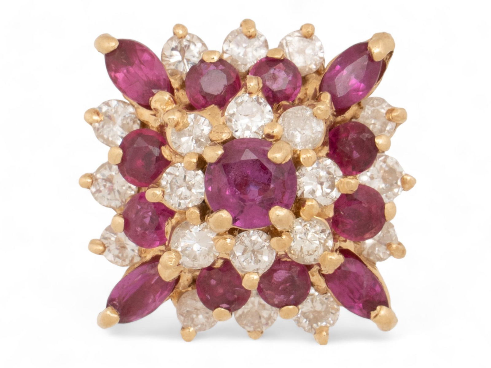 14K Gold Diamond and Ruby Ring (1 of 4)