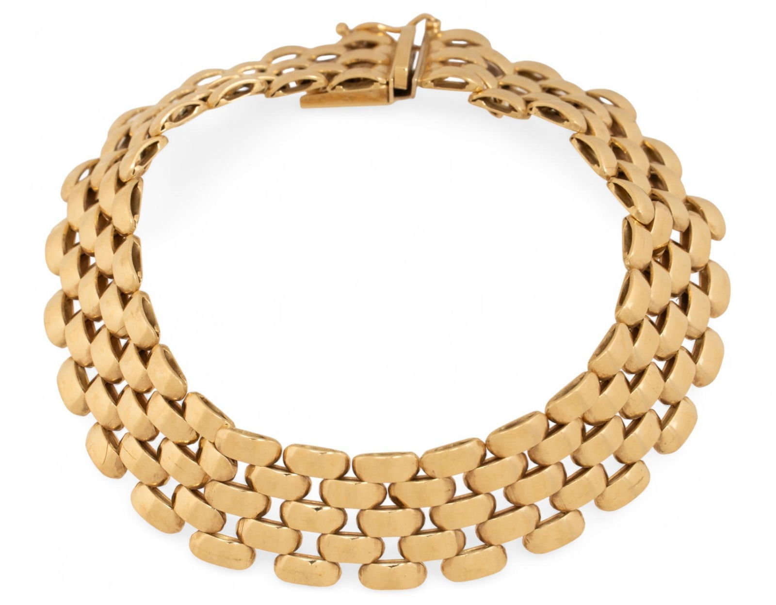 Italian 14K Gold Woven Mesh Bracelet (1 of 6)