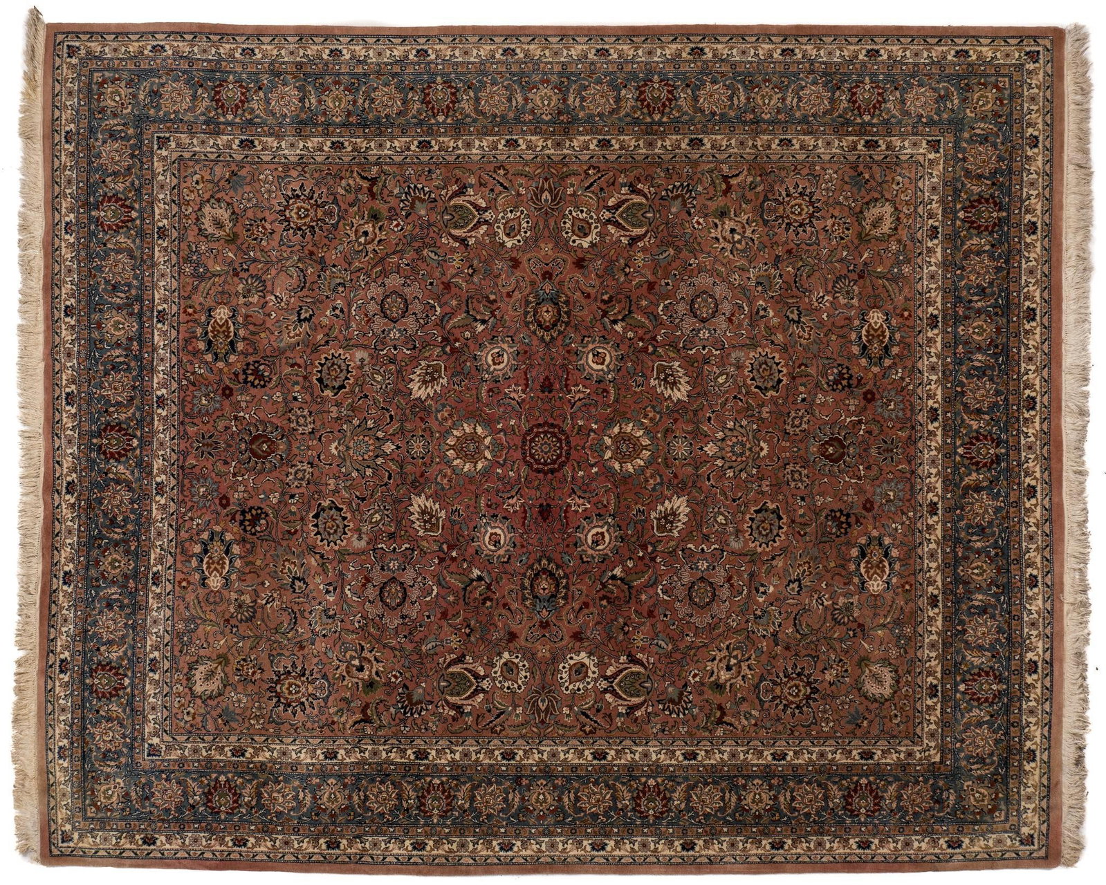 Handwoven Estate Rug, 8 ft. 2 in. x 10 ft.: Handwoven estate rug 8 ft. 2 in. x 10 ft. Shipping available for this lot through our partner 4CL; please request a shipping quote at shipping@vogtauction.com or 210-971-5750. You may also opt for