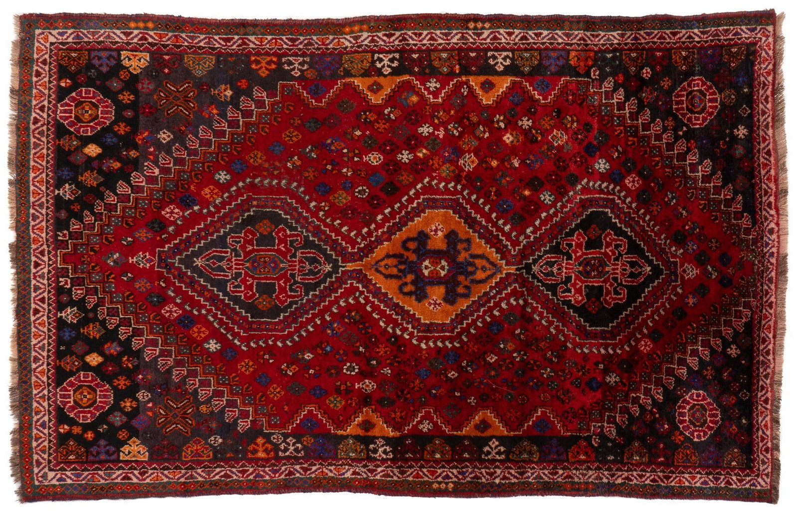 Handwoven Estate Rug, 9 ft. 1 in. x 5 ft. 8 in.: Handwoven estate rug 9 ft. 1 in. x 5 ft. 8 in. Shipping available for this lot through our partner 4CL; please request a shipping quote at shipping@vogtauction.com or 210-971-5750. You may also op