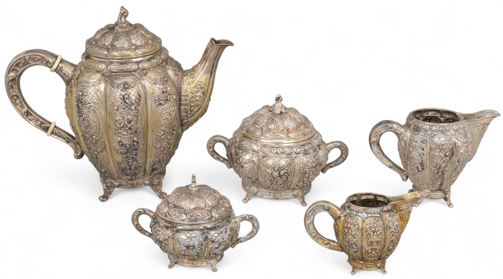Antique German Sterling Silver Tea Set (1 of 12)