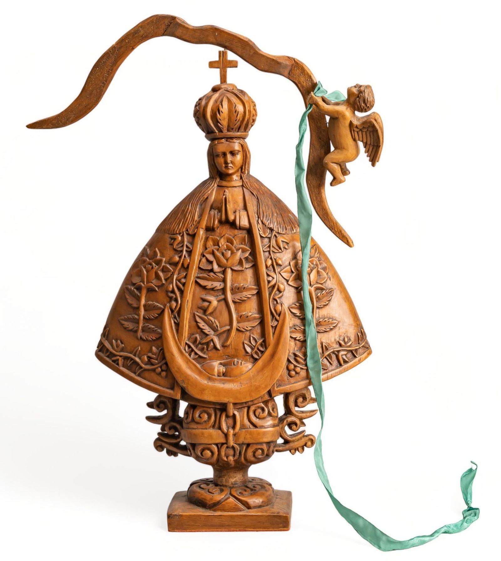 Wood Carved Virgin Statue (1 of 10)