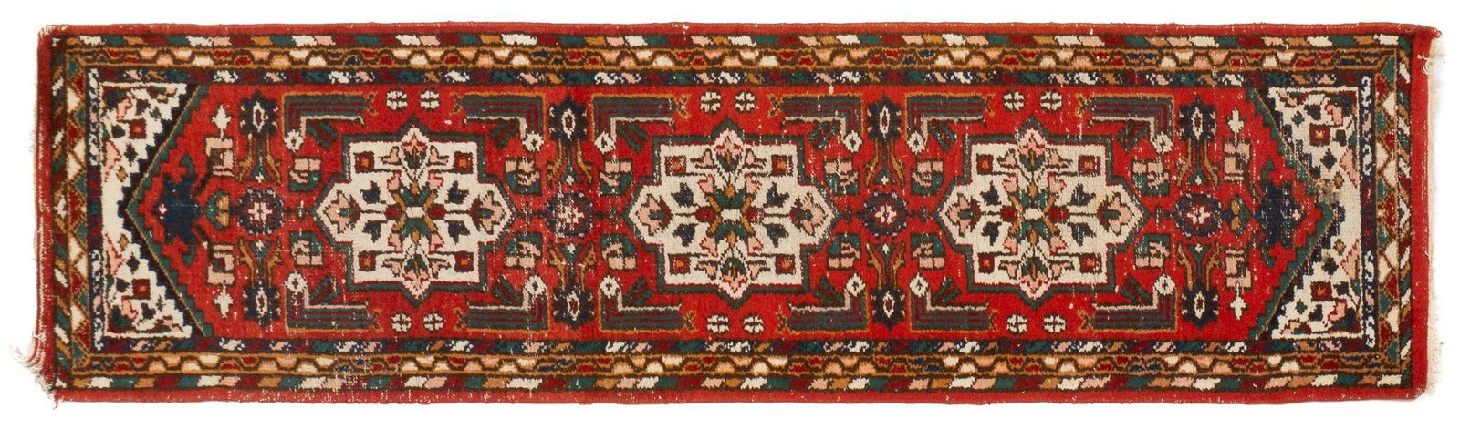 Handwoven Estate Rug, 8 ft. 11 in. x 2 ft. 6 in.: Handwoven estate rug 8 ft. 11 in. x 2 ft. 6 in. Shipping available for this lot through our partner 4CL; please request a shipping quote at shipping@vogtauction.com or 210-971-5750. You may also o