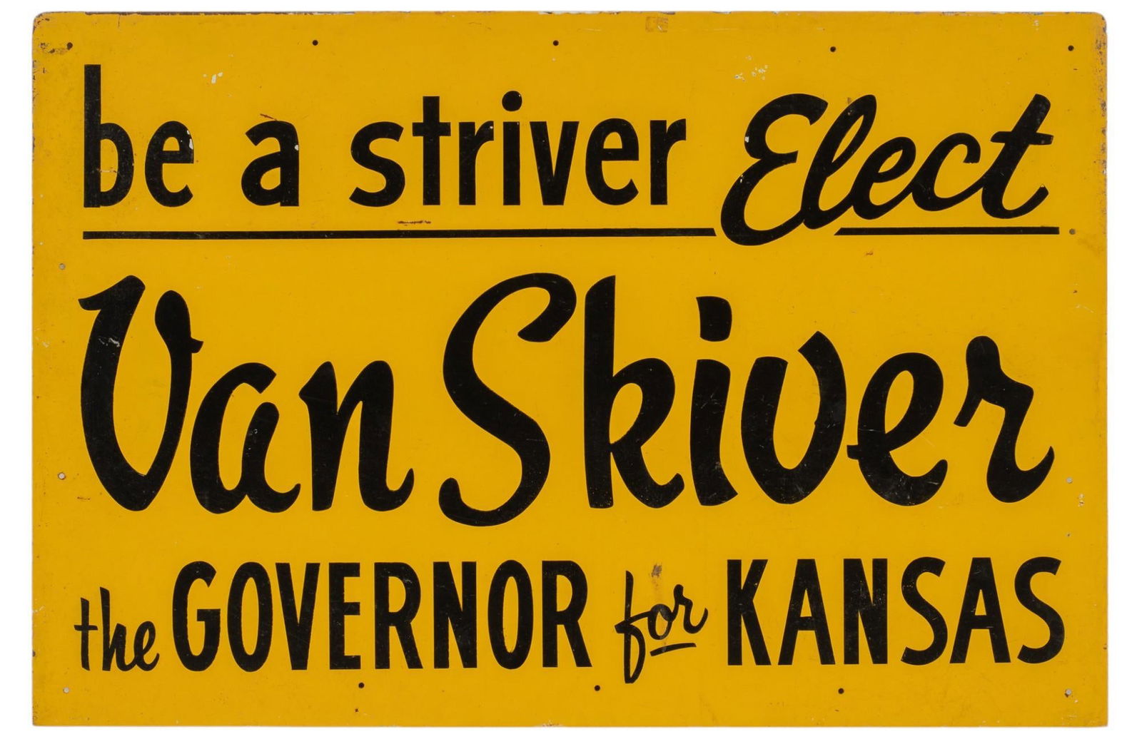 Van Skiver for Kansas Gov. Metal Sign (1 of 3)