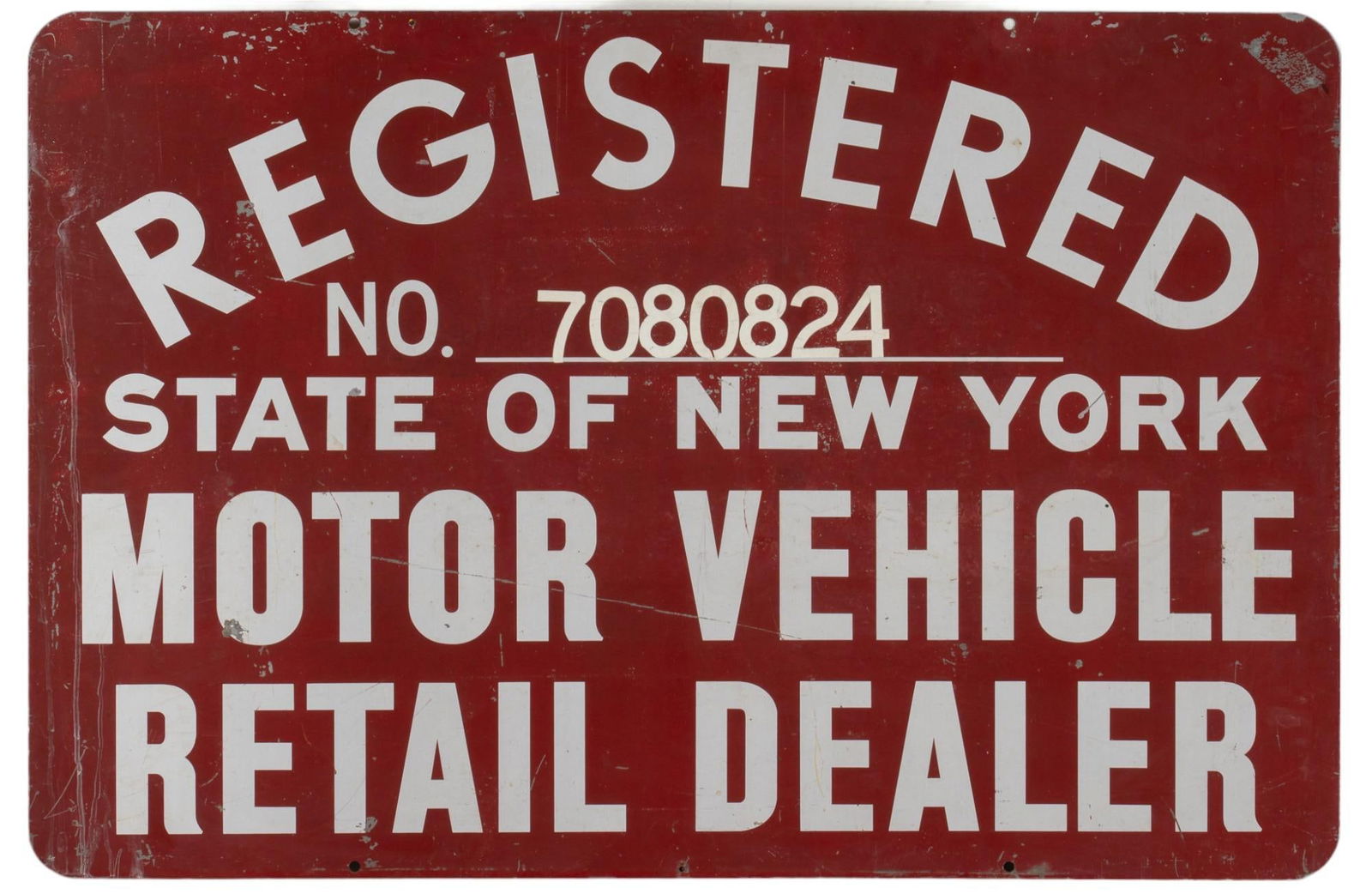 New York Motor Vehicle Retail Dealer Sign (1 of 3)
