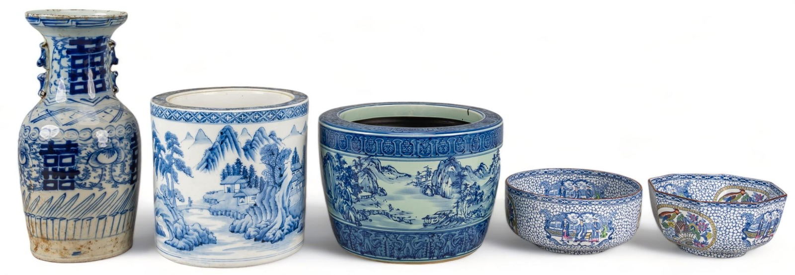 (4) Blue and White Asian Style Ceramics (1 of 16)