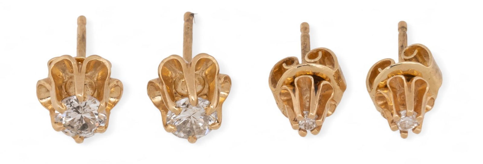 Diamond Buttercup Stud Earrings (1 of 4)
