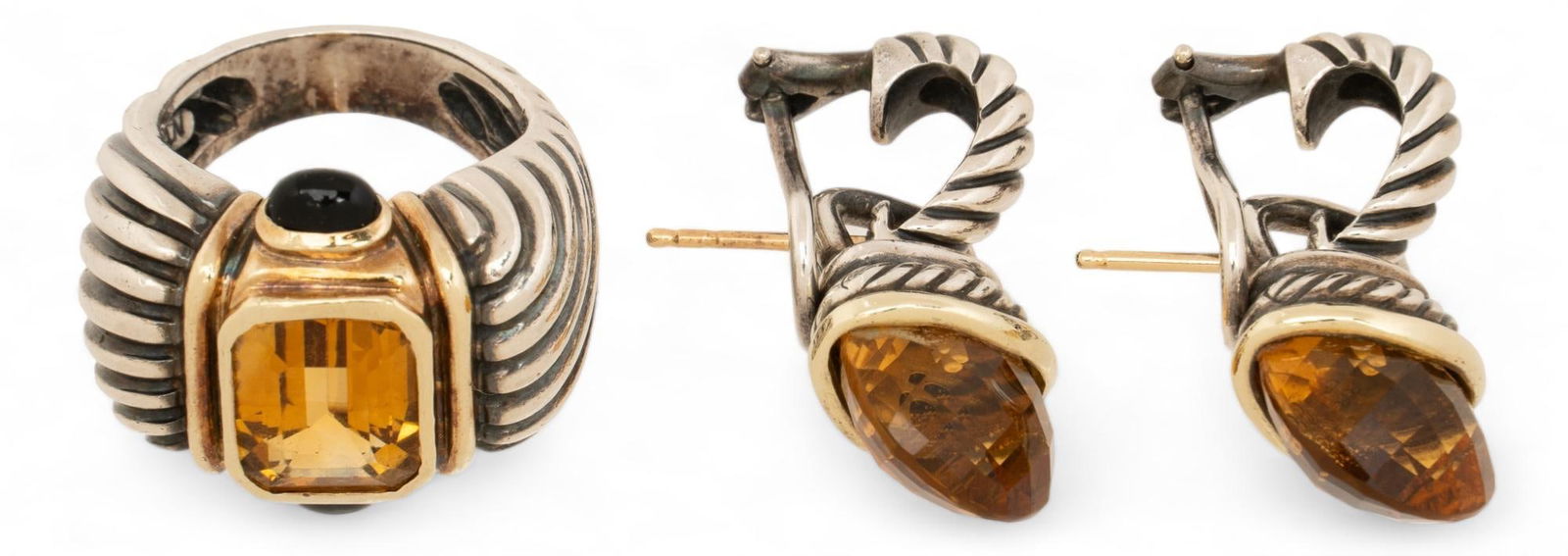 David Yurman Citrine Cable Earrings and Ring (1 of 8)