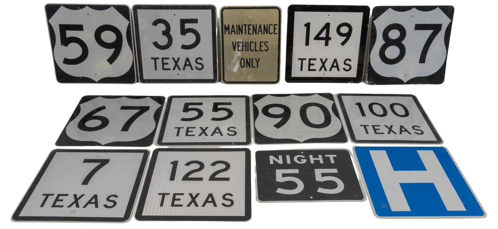 Collection of (13) Highway Signs (1 of 13)