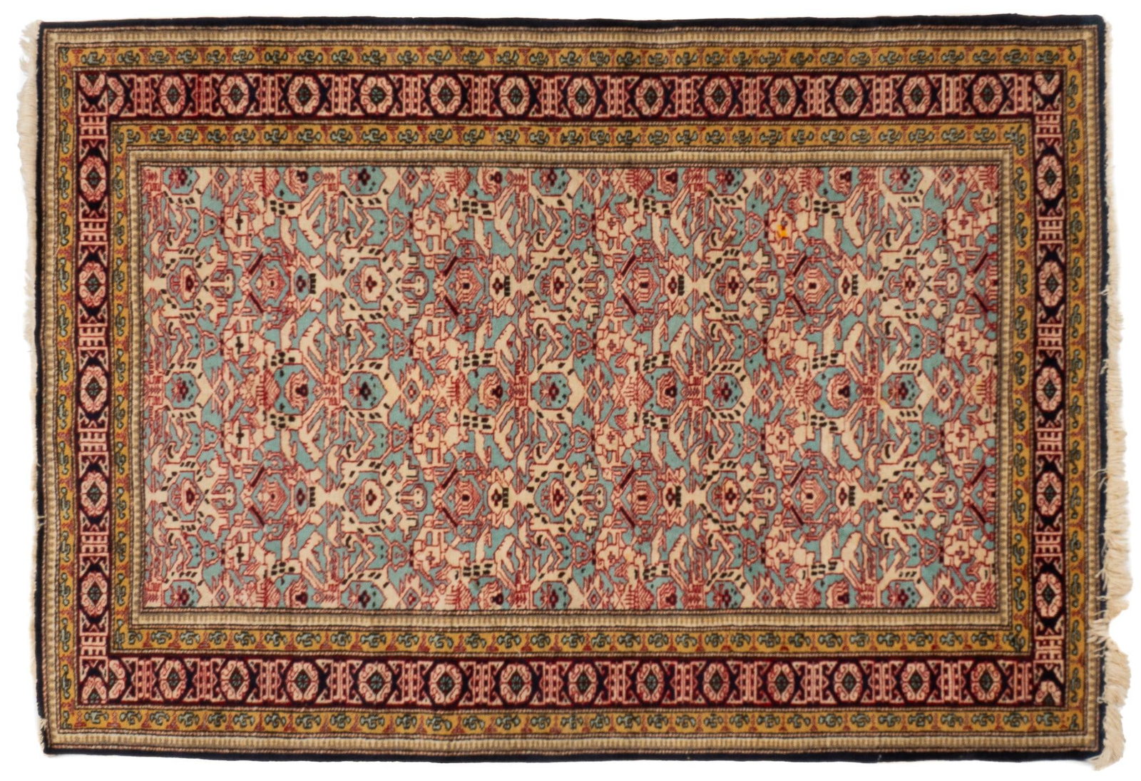 Handwoven Estate Rug, 6 ft. 10 in. x 4 ft. 9 in.: Handwoven estate rug 6 ft. 10 in. x 4 ft. 9 in. Shipping available for this lot through our partner 4CL; please request a shipping quote at shipping@vogtauction.com or 210-971-5750. You may also o