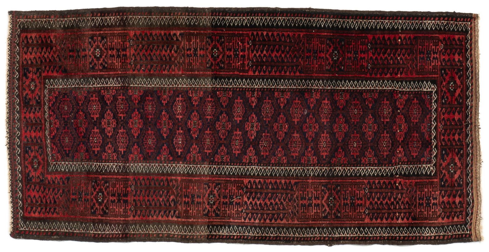 Handwoven Estate Rug, 6 ft. 4 in. x 3 ft. 2 in.: Handwoven estate rug 6 ft. 4 in. x 3 ft. 2 in. Shipping available for this lot through our partner 4CL; please request a shipping quote at shipping@vogtauction.com or 210-971-5750. You may also