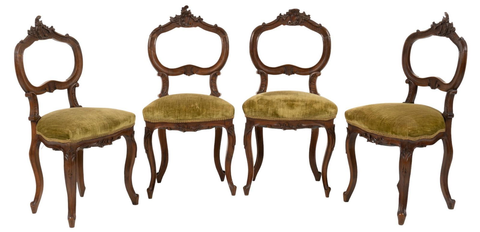 Set of (4) Louis XV Style Parlor Chairs (1 of 8)