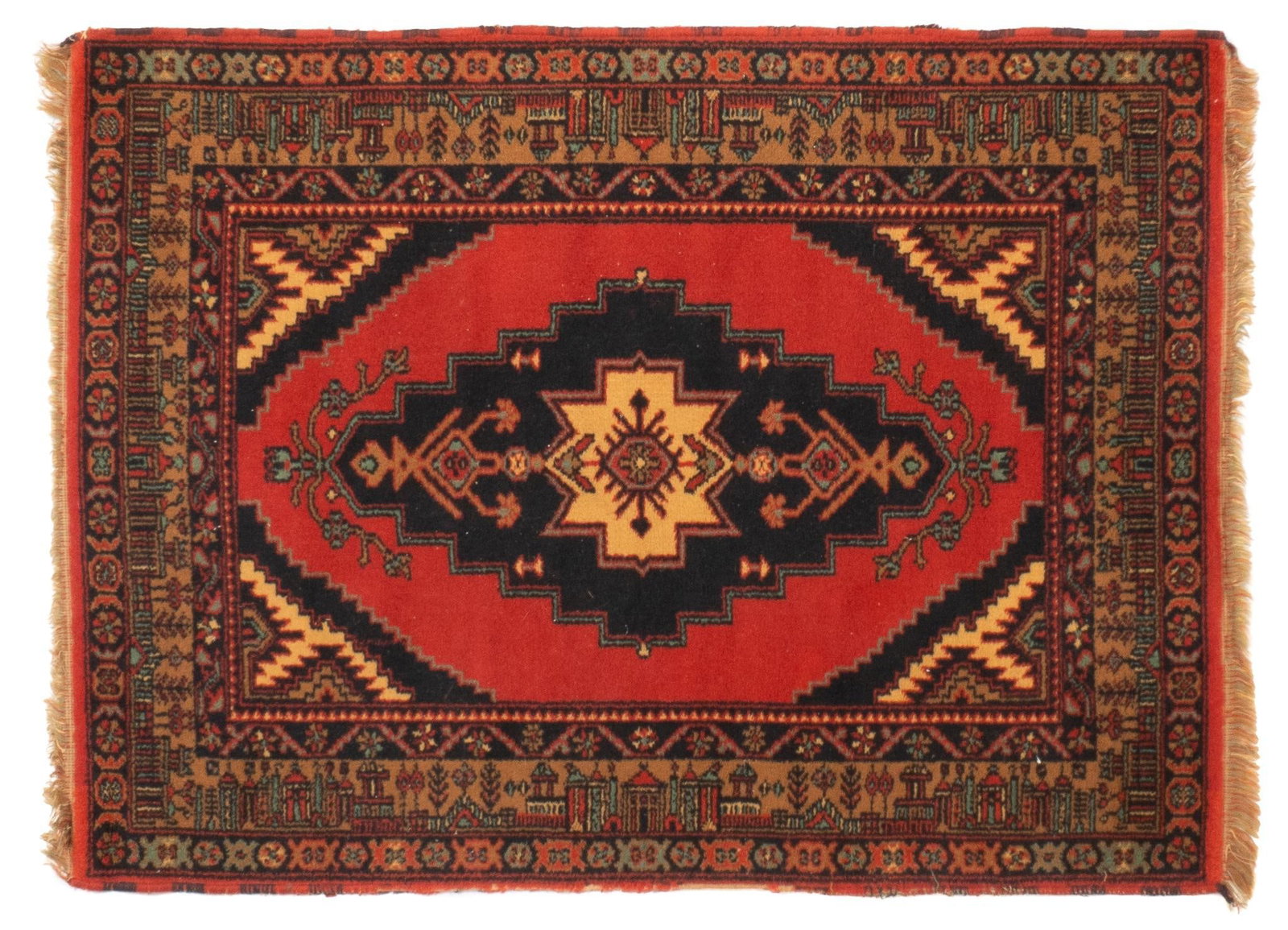 Handwoven Estate Rug, 4 ft. 7 in. x 3 ft. 4 in.: Handwoven estate rug 4 ft. 7 in. x 3 ft. 4 in. Shipping available for this lot through our partner 4CL; please request a shipping quote at shipping@vogtauction.com or 210-971-5750. You may also op