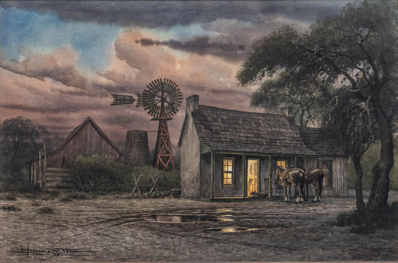 Donald Yena, "Last Light of the Evening", 1973 (1 of 6)