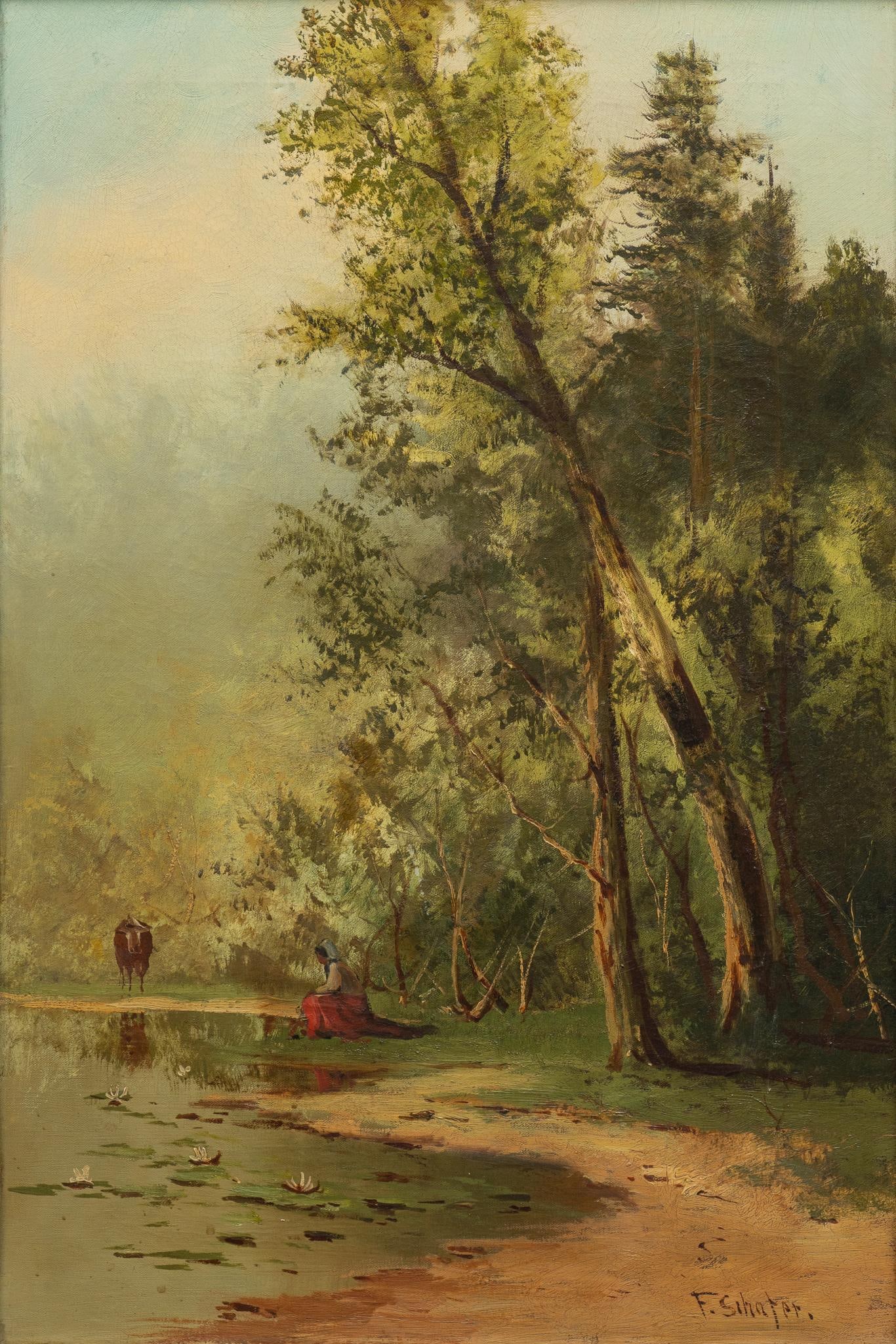 Frederick F. Schafer, "Indian By the Lake, Lake Tahoe", ca. 1880-1900 (1 of 6)