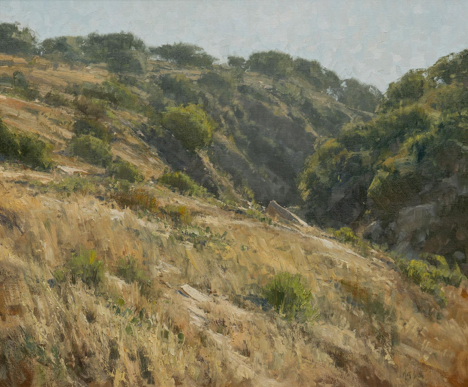 Matt Smith, "California Hills", 2000: Matt Read Smith (Amer., b. 1960), "California Hills", 2000, oil on canvas sight: 30 x 36 in., frame: 37.5 x 43.5 in. Provenance: Property from the lifelong collection of a prominent artist i