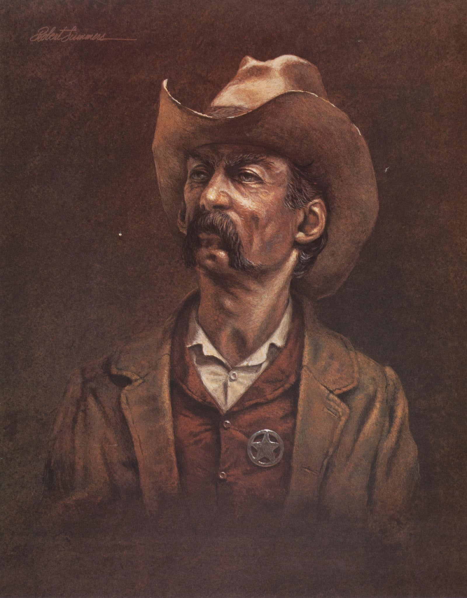 Robert Summers, "One Riot - One Ranger": Robert Summers (Texas, b. 1940), "One Riot - One Ranger", offset lithograph, signed and numbered, ed. 24/500 sight: 18 x 15 in., frame: 27 x 24 in. Shipping available for this lot through ou