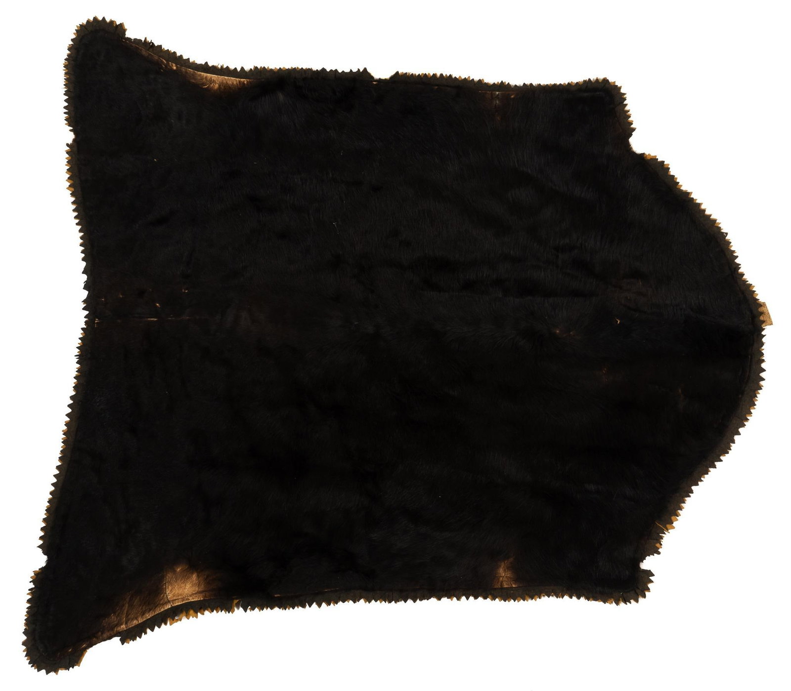 Bear Skin Pelt: Bear skin pelt with felt lining length 5 ft. 8 in. x width 5 ft. 6 in. Shipping available for this lot through our partner 4CL; please request a shipping quote at shipping@vogtauction.com or 210-9