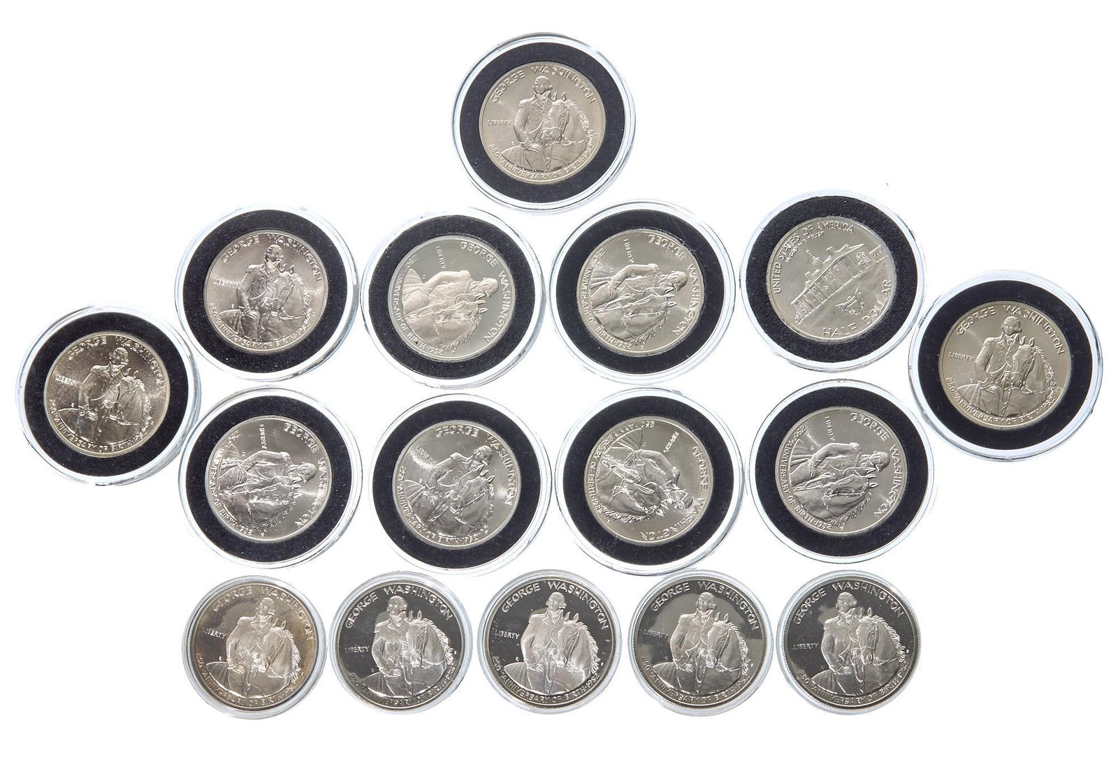 (16) Silver Half Dollars: Includes: Silver half dollars Face Value: $8 Provenance: The Collection of Nancy Willis, San Antonio, Texas Shipping available for this lot through our partner 4CL; please request a shipping quote at 