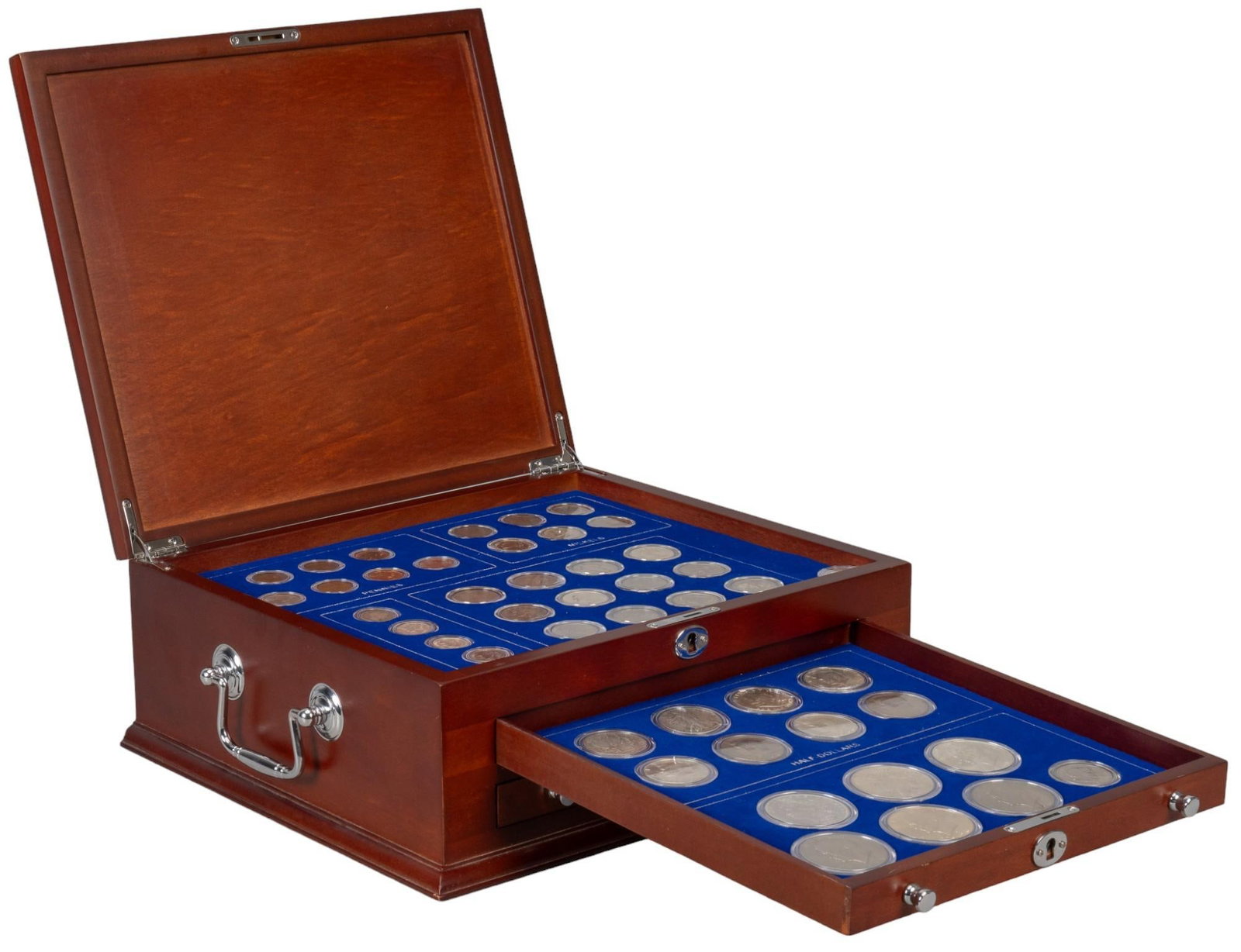 Century of U.S. Coins Collection: Century of U.S. Coins Collection, each denomination represented, in collectors box height 5 in. x width 13 in. x depth 11 in. Shipping available for this lot through our partner 4CL; please request a 