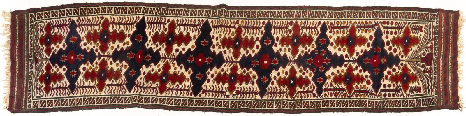 Southwest Style Runner, 12 ft. 4 in. x 2 ft.: Southwestern style rug runner 12 ft. 4 in. x 2 ft. Provenance: Property from a New Braunfels, Texas gentleman Shipping available for this lot through our partner 4CL; please request a shipping quote a