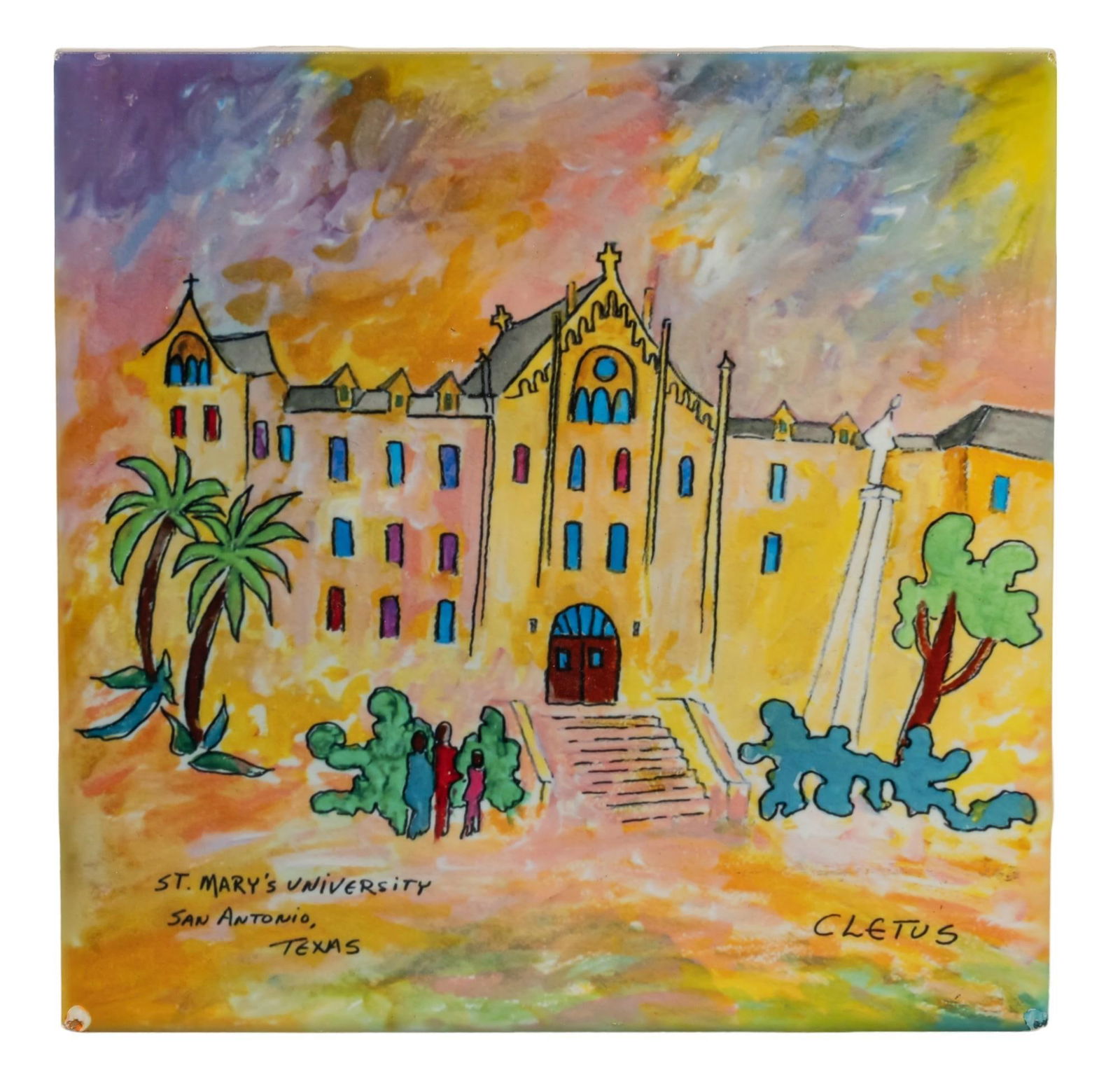 Brother Cletus Behlmann, St. Mary's Univ. Tile (1 of 5)