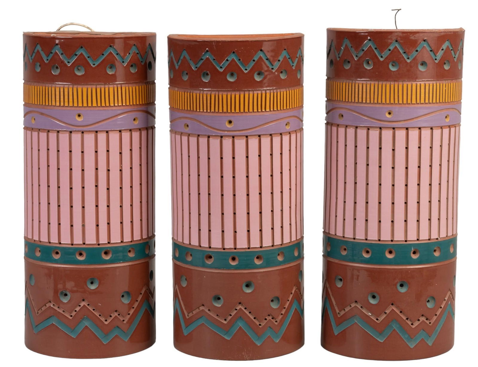 (3) Beaumont Mood (San Antonio, TX) Ceramic Light Sconces (1 of 8)