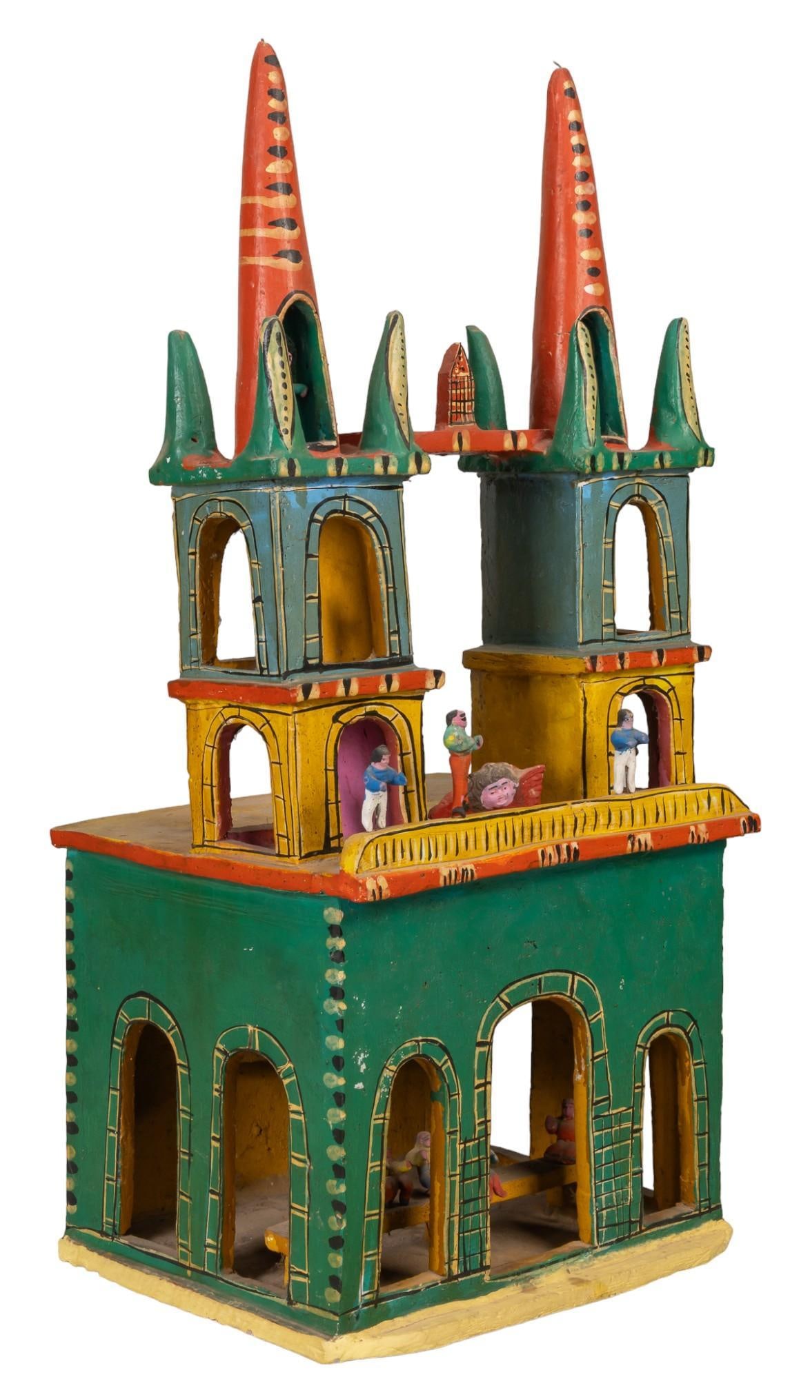 Mexican Folk Art Ceramic Church (1 of 10)