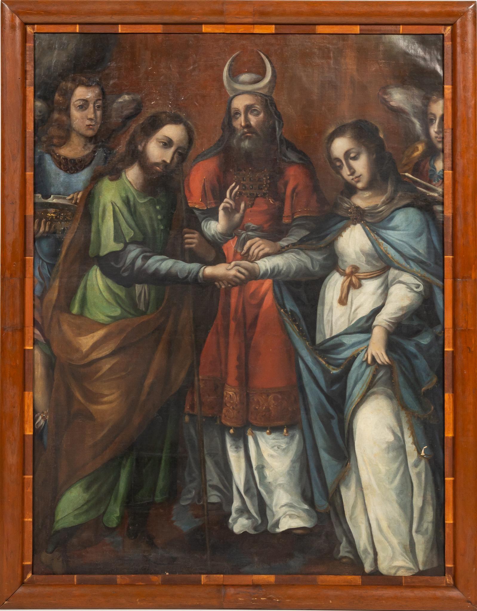 18th C. The Marriage of Mary and Joseph, Oil Painting (1 of 4)