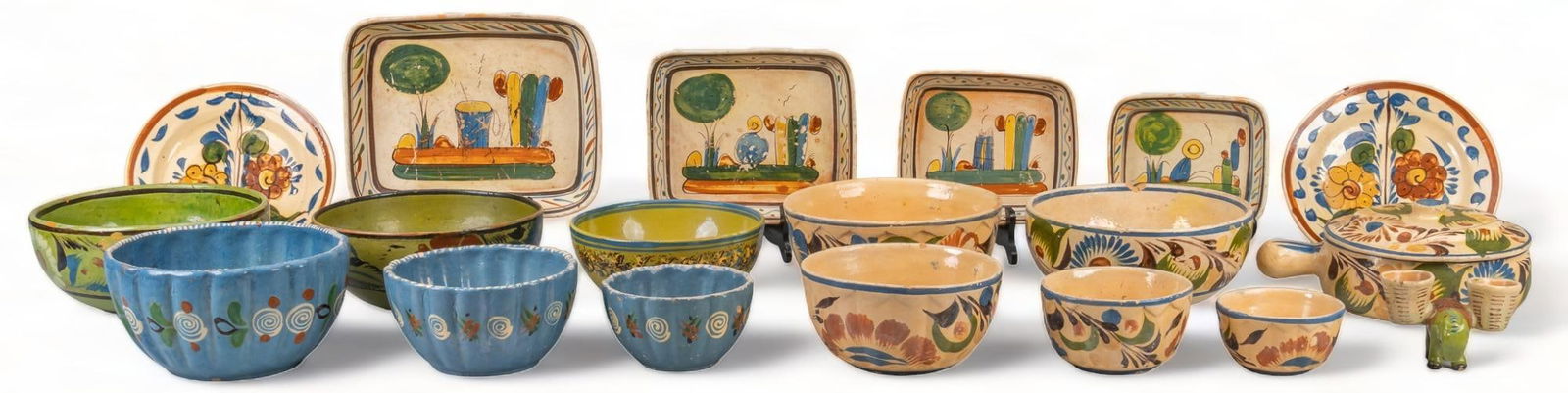 Collection of (19) Tlaquepaque Ceramics (1 of 14)
