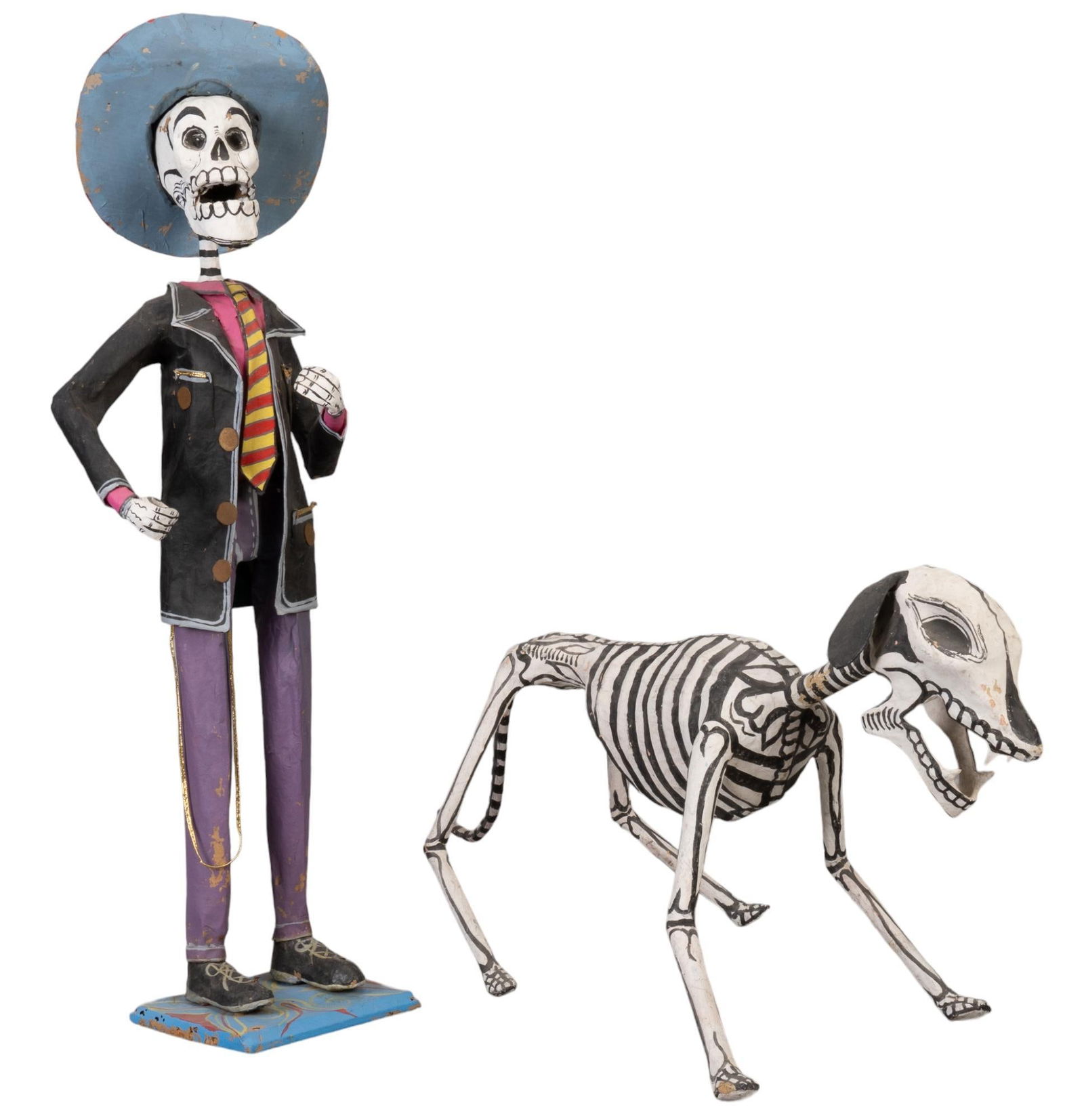 Skeleton Zoot Suit and Skeleton Dog Paper Mache (1 of 8)
