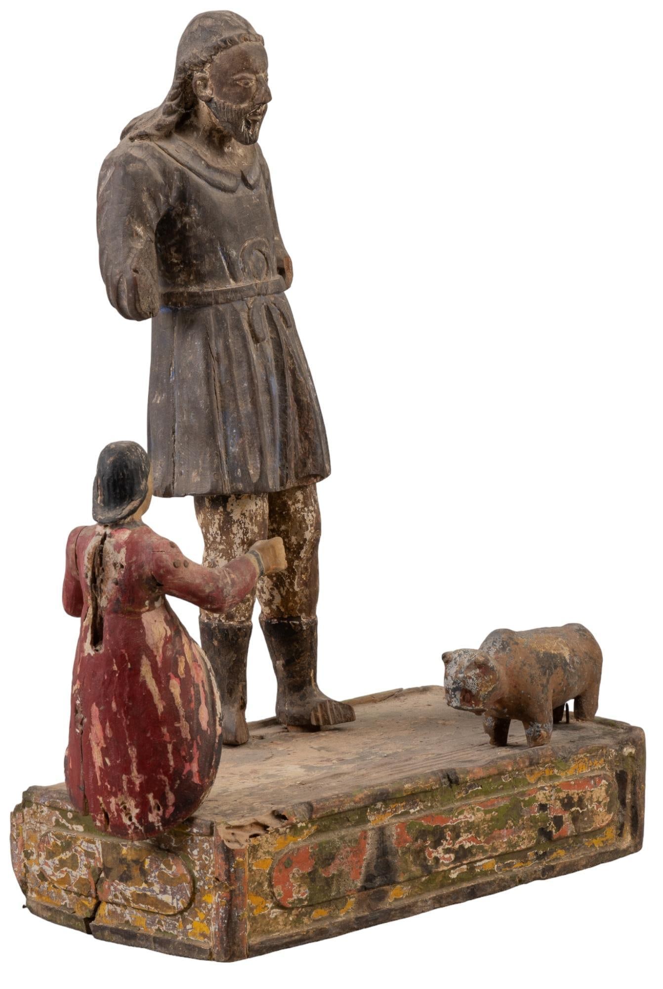 Carved Wooden Folk Art Figure (1 of 10)