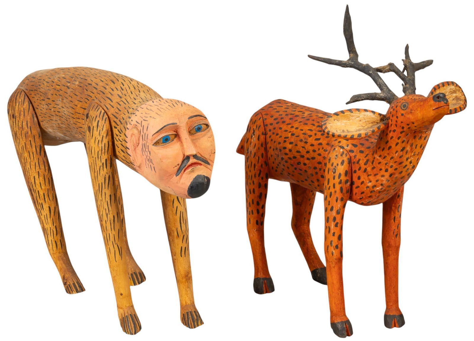 Manuel Jimenez, (2) Carved Animals (1 of 10)