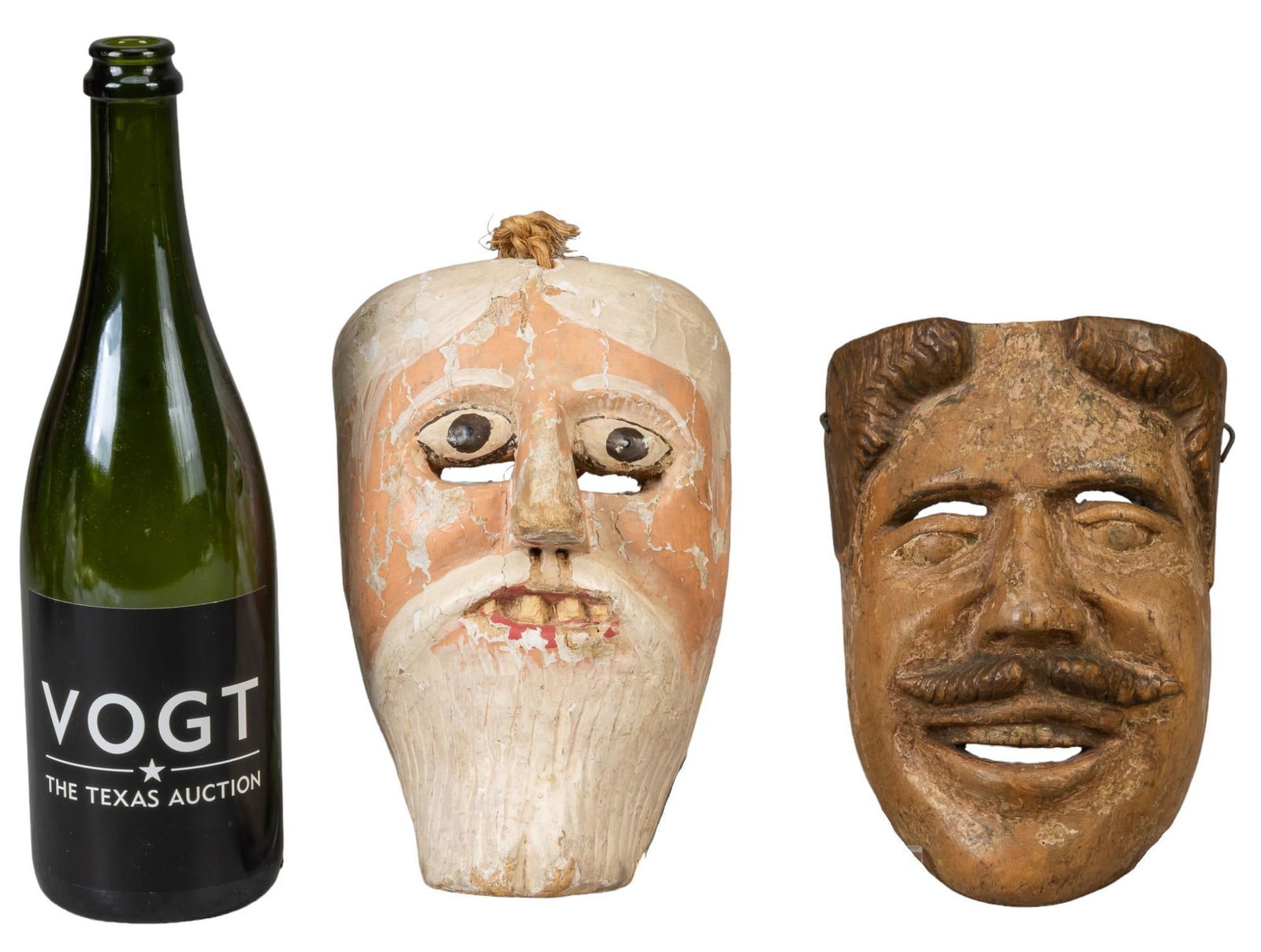 (2) Early 20th. Mexican Dance Masks (1 of 8)