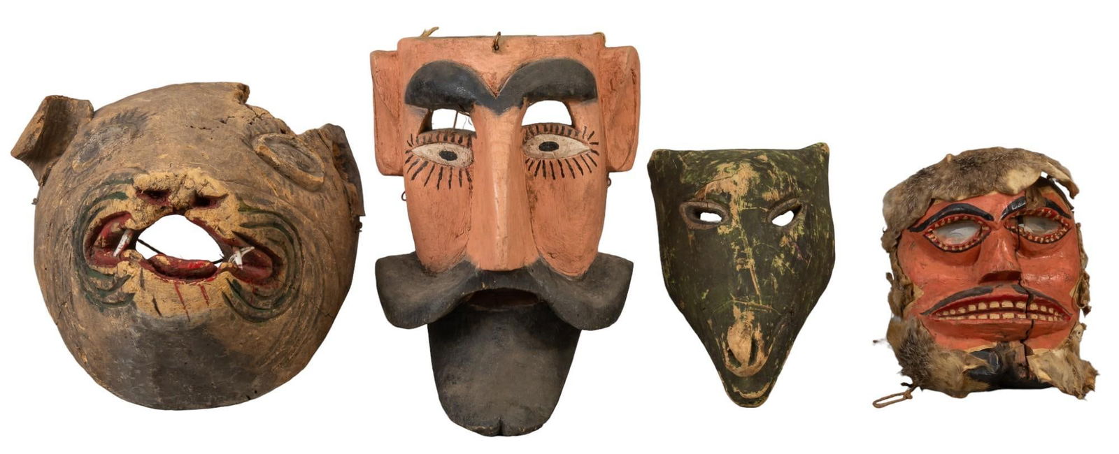 (4) Mexican Folk Art Dance Masks (1 of 11)