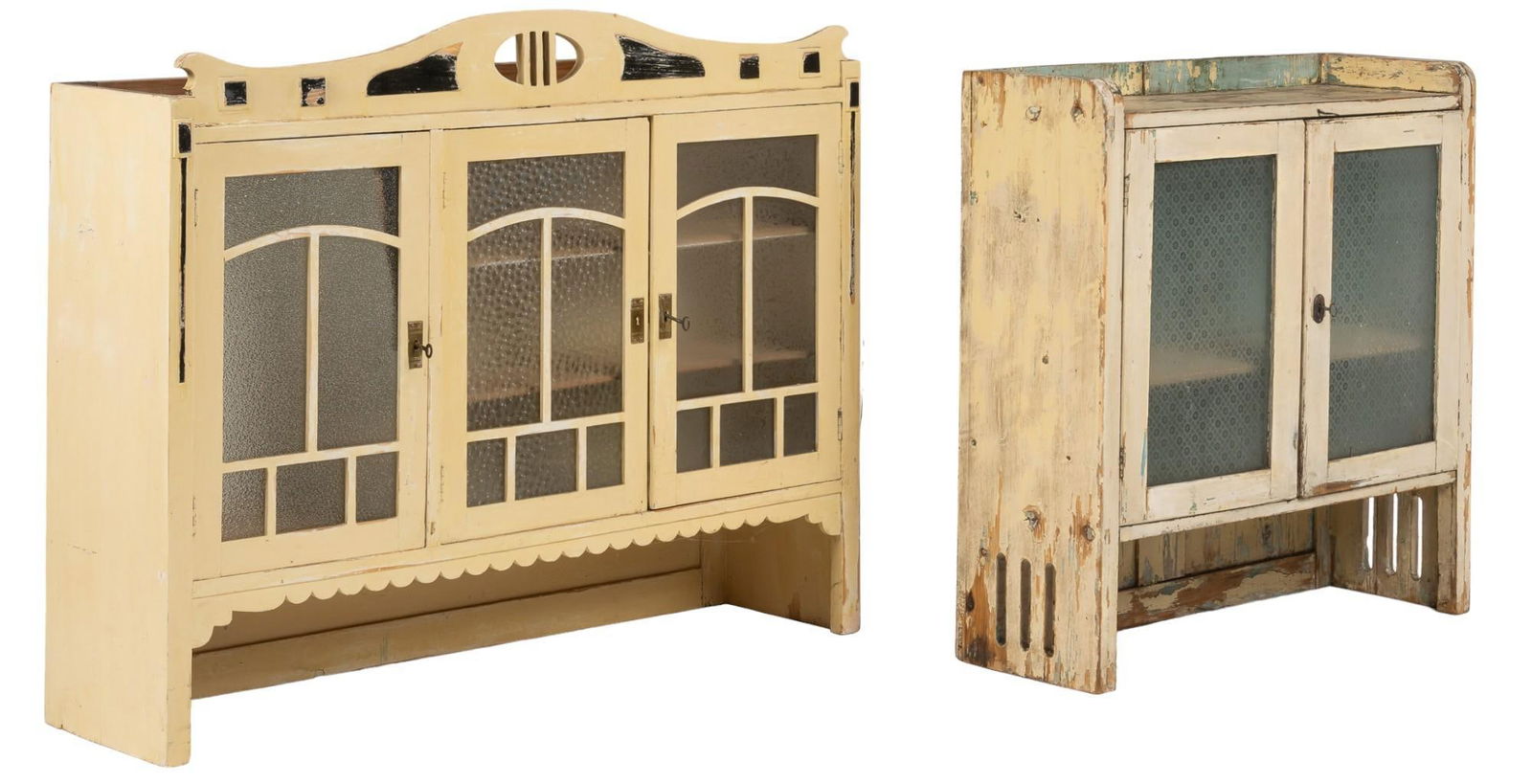 Pair of (2) Wooden Display Cabinets (1 of 8)
