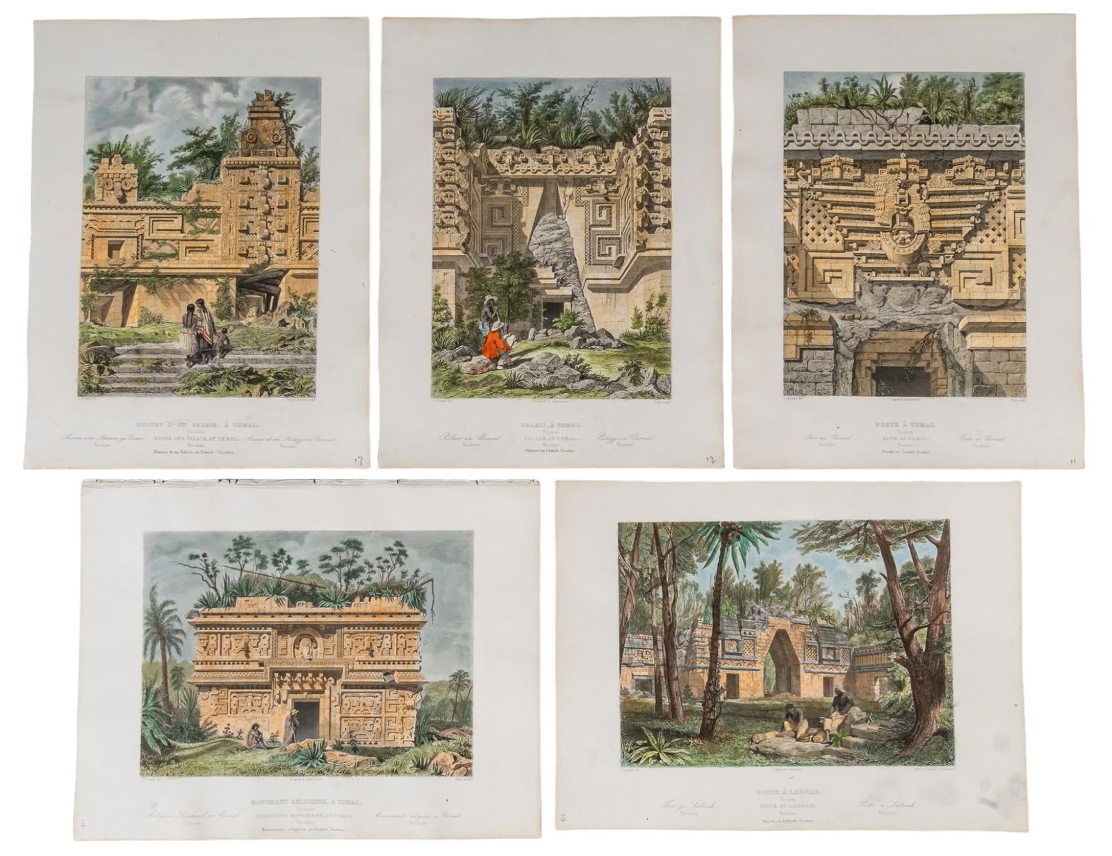 (5) Vintage Yucatan Monument Engravings (1 of 6)
