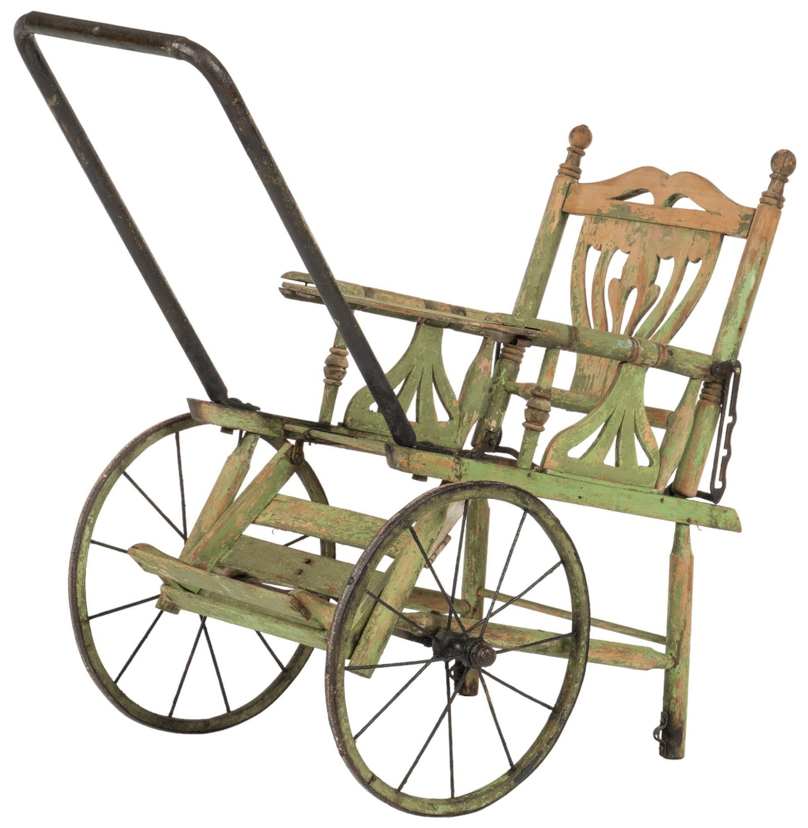 Vintage Doll Carriage: Vintage doll carriage height 36 in. x width 22 in. x depth 36 in. Shipping available for this lot through our partner 4CL; please request a shipping quote at shipping@vogtauction.com or 210-971-57