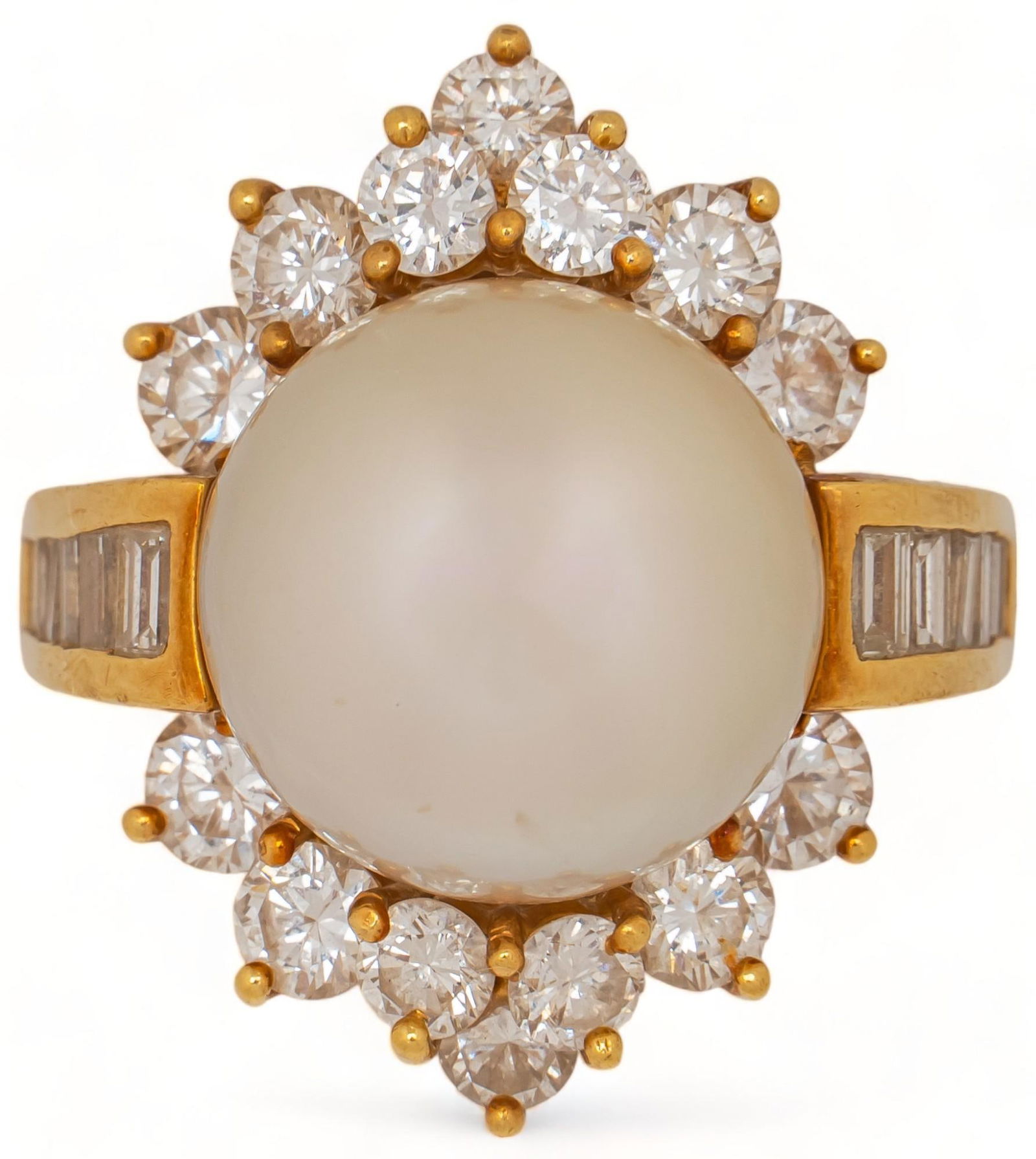 Vikki Carr | 18K Diamond and Pearl Ring (1 of 6)