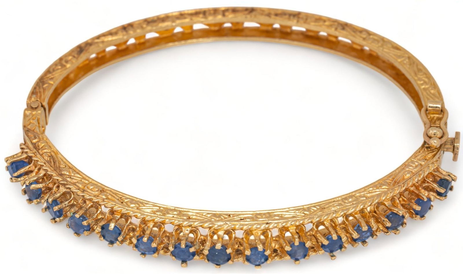 Vikki Carr | 14K Sapphire Bangle Bracelet (1 of 8)