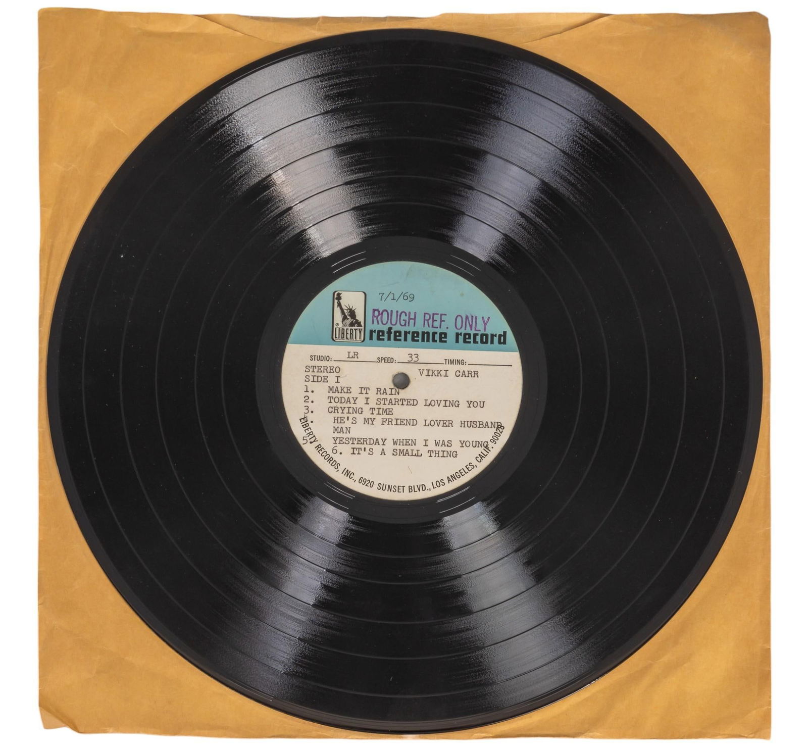 Vikki Carr | "Nashville" Reference Record (1 of 6)