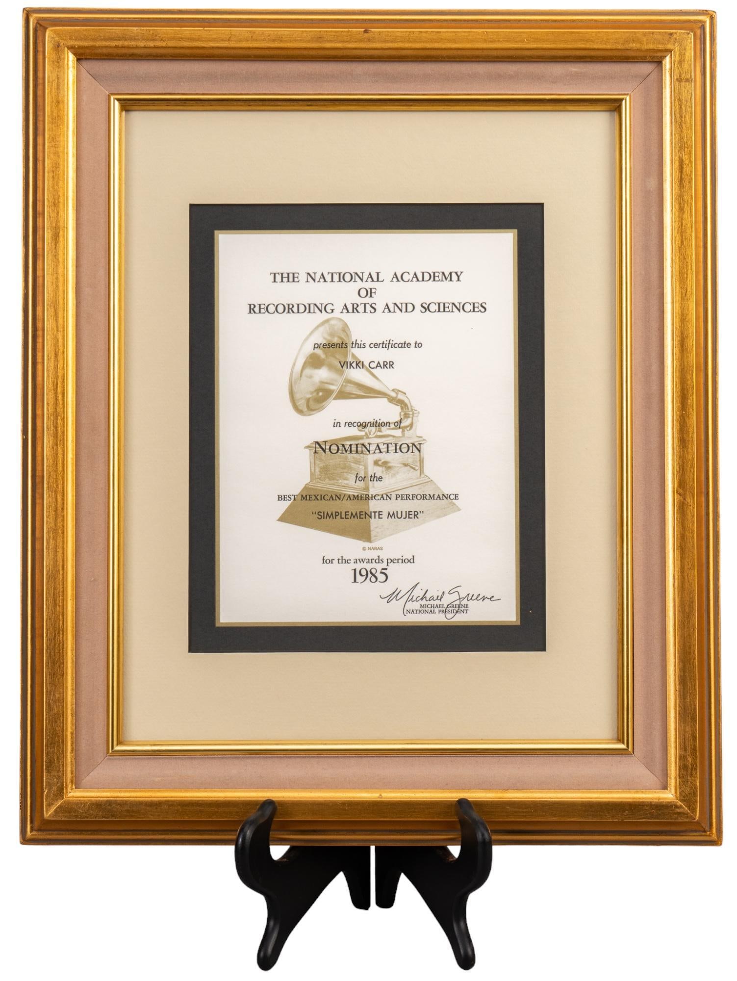 Vikki Carr | 1985 Grammy Award Nomination (1 of 9)